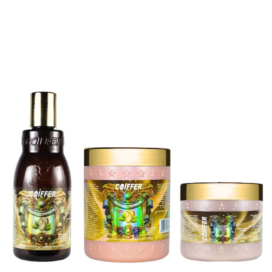 Kit Pistache Coiffer 3 Passos Para Restauração, Hidratação E Nutrição Power