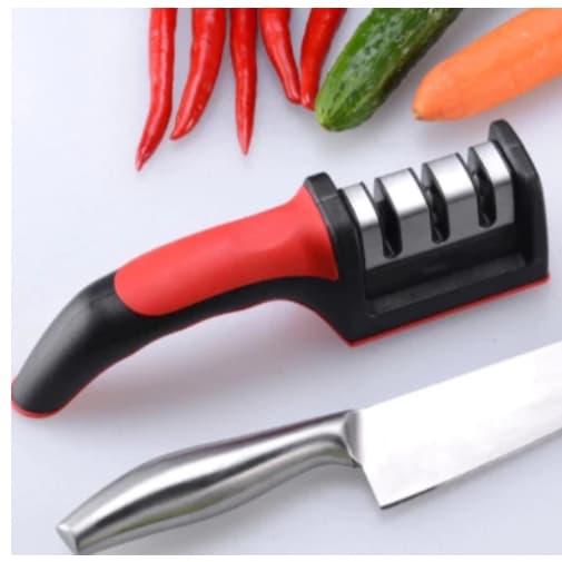Amolador Afiador De Facas Em Aço Inox Com 3 Afiadores Amolador De Facas Profissional Promoção
