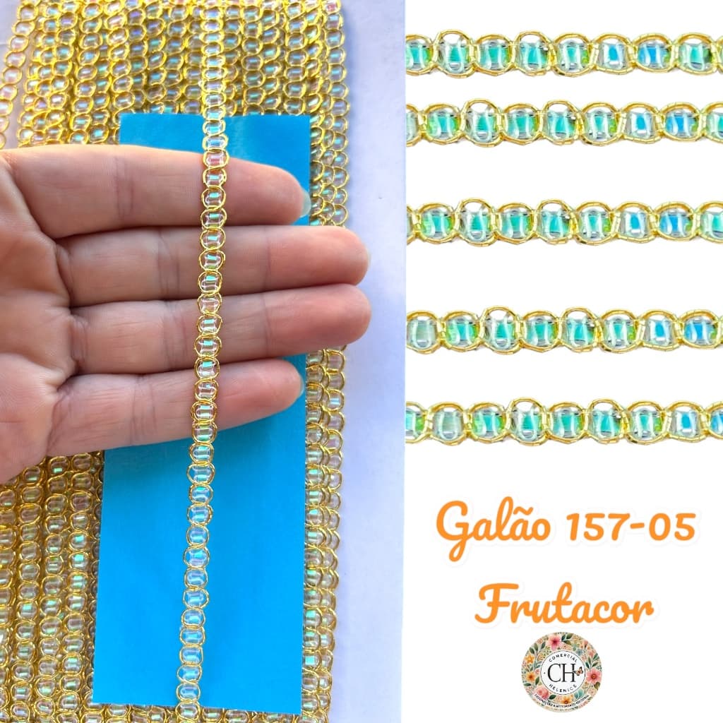 Galão/Passamanaria Ouro/Frutacor 5mm - 20m (ref.157-05) Festa Carnaval Personalizados Artesanatos em Geral Roupas