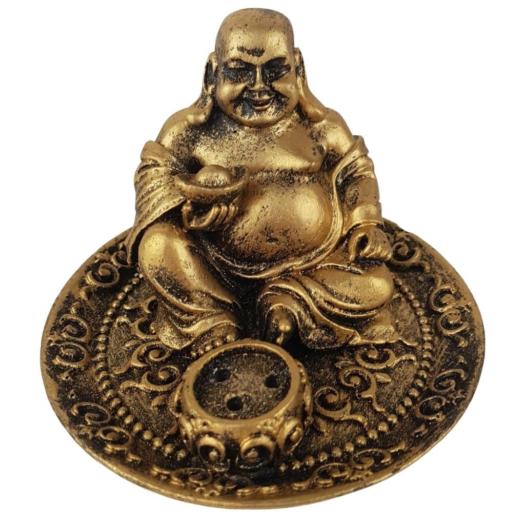 Incensário Buda Chinês Pratinho 3 incensos Elegância e Espiritualidade DECORAÇÃO