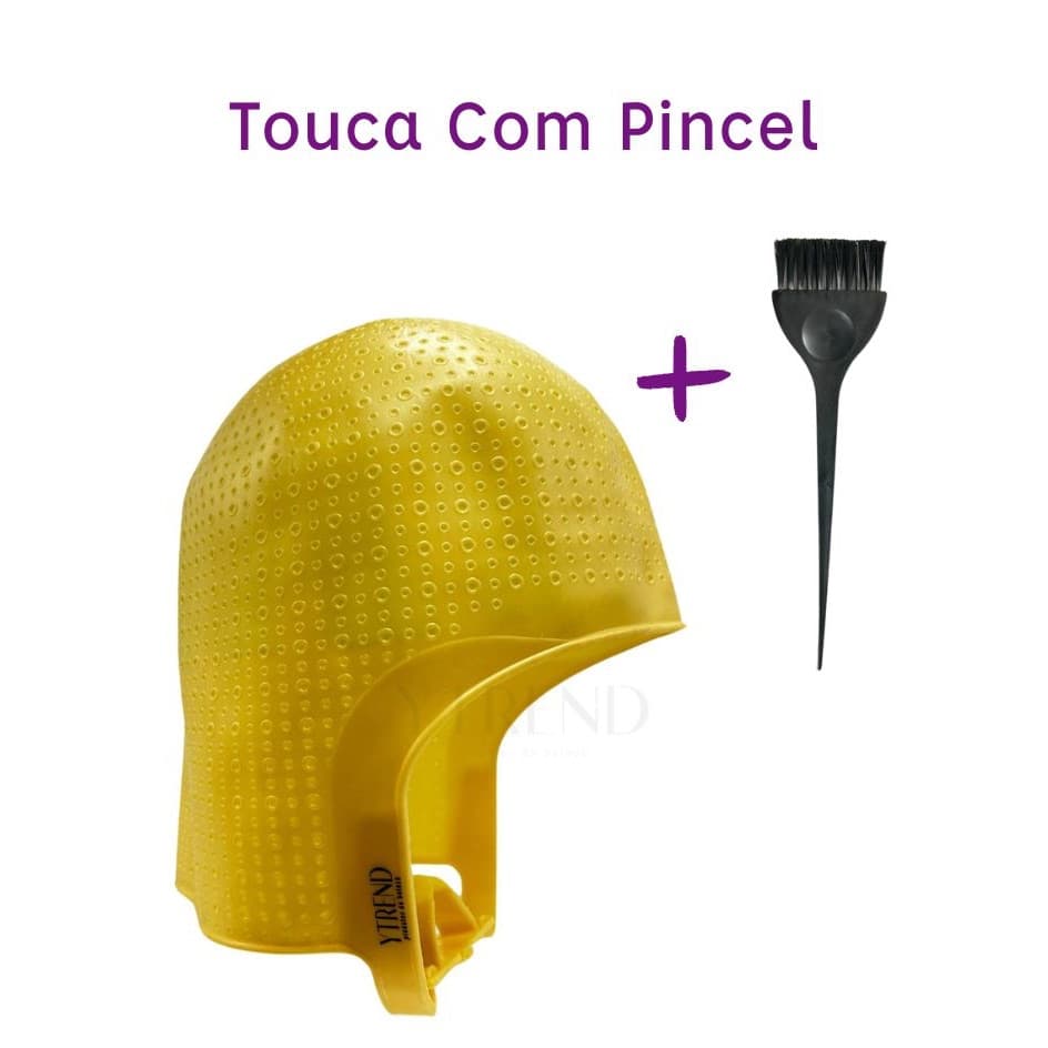 Touca para Luzes com Pincel Mechas Reflexos Morena Iluminada Modelo longa e alinhada 2300 Furos cobre a nuca
