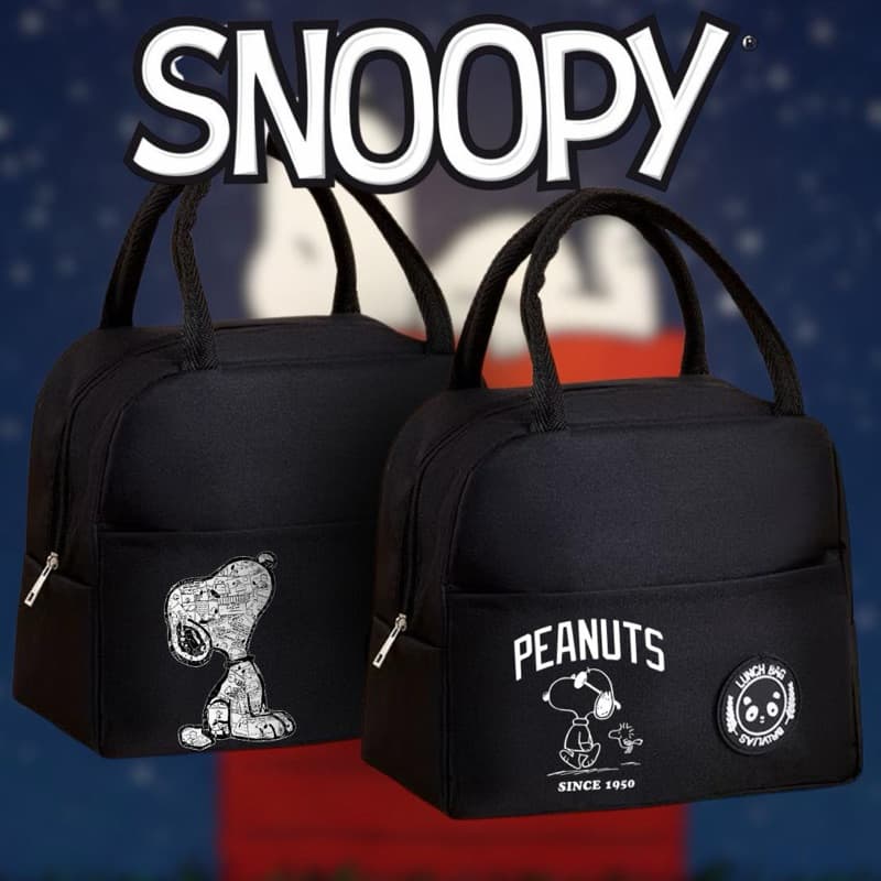 Bolsa Térmica Snoopy Personalizada com Nome – Fofa, Resistente e Ideal para Escola ou Passeios