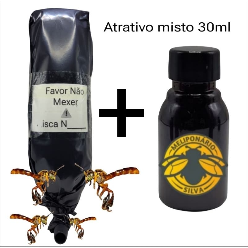 Isca pet para captura de abelha jatai+Atrativo misto 30ml