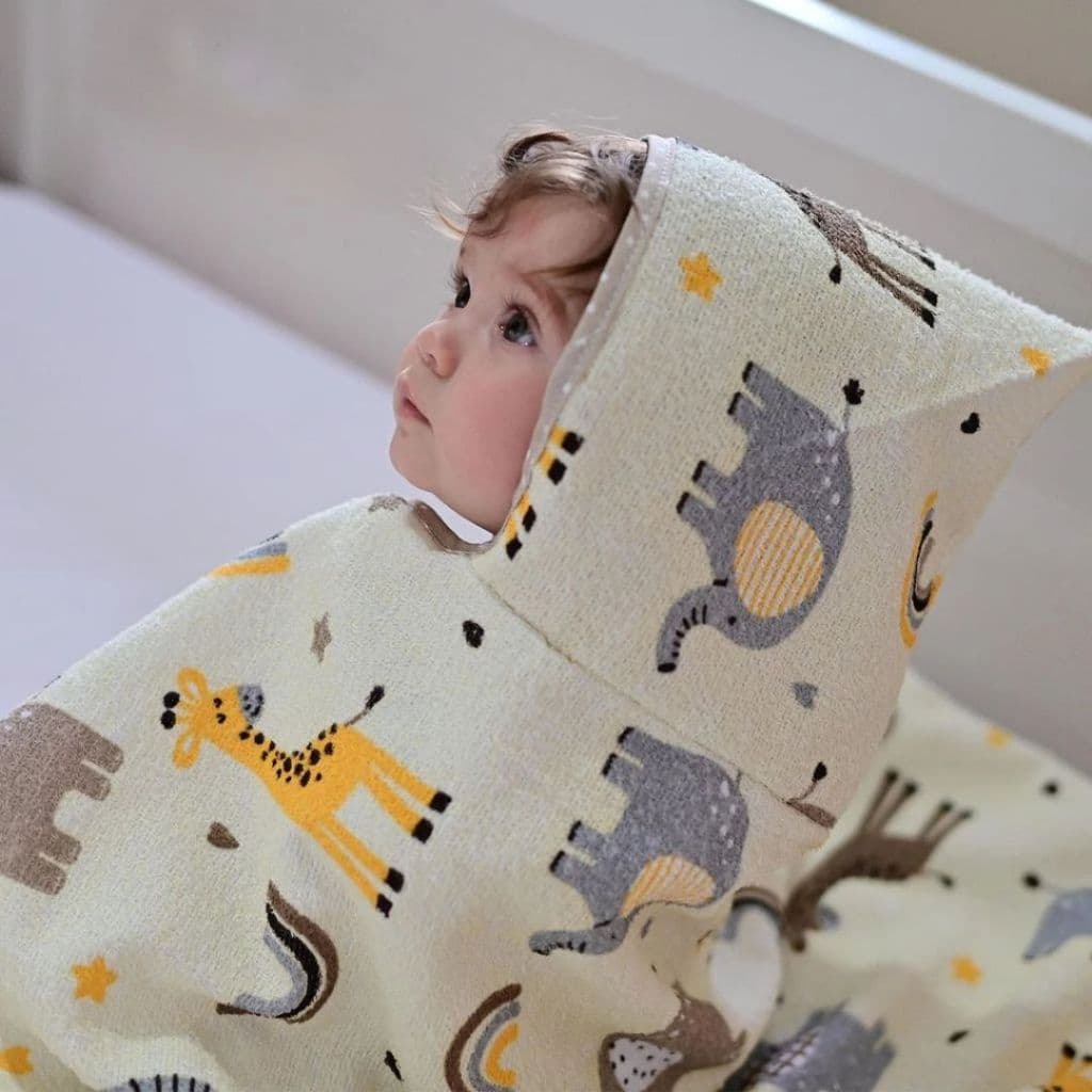 Toalha de Banho Estampada Bublim Petit MENINO e MENINA enxugador com capuz bebê rn recem nascido