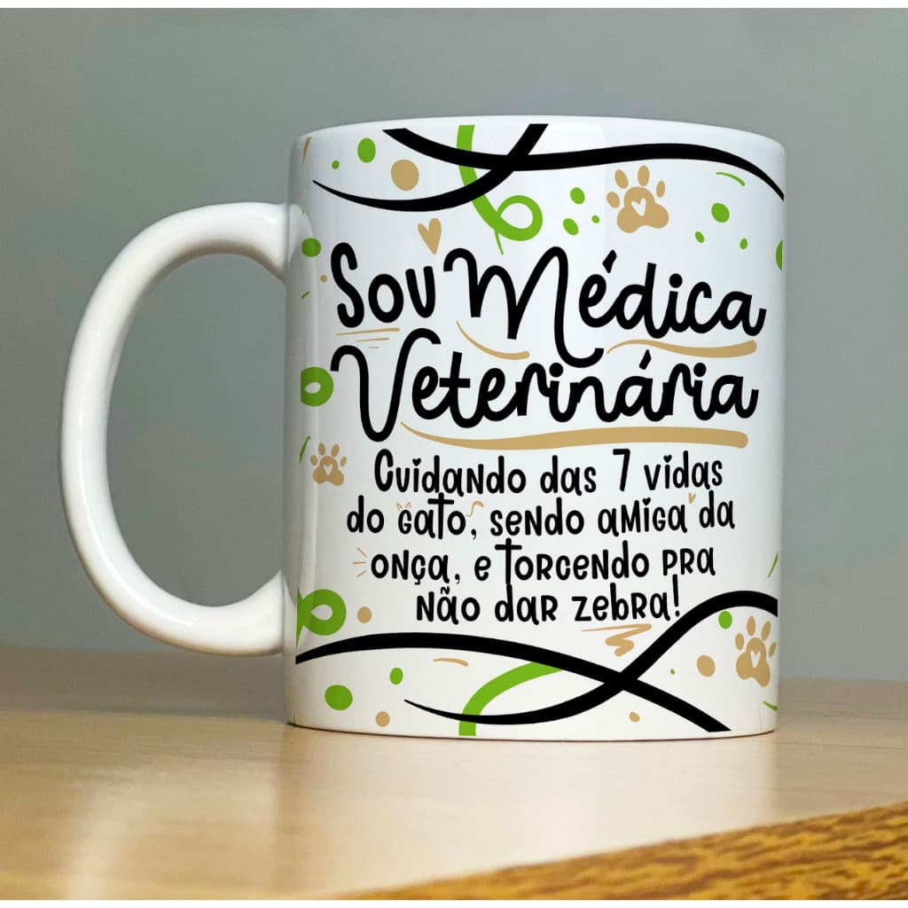 Caneca xícara Profissões Veterinário - Medicina Veterinária