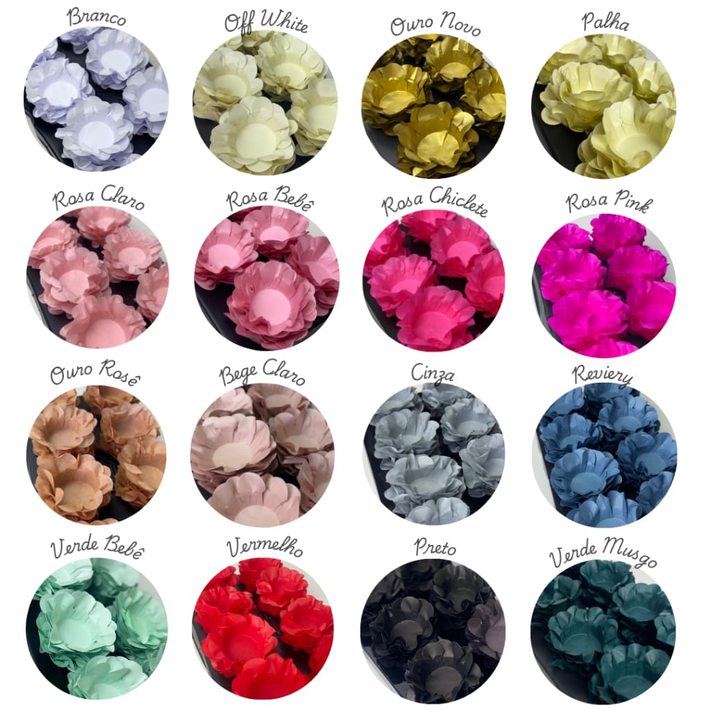 300+20 BRINDE FORMINHAS DE DOCES FINOS FLOR  65 CORES + 35 COMBINAÇÕES