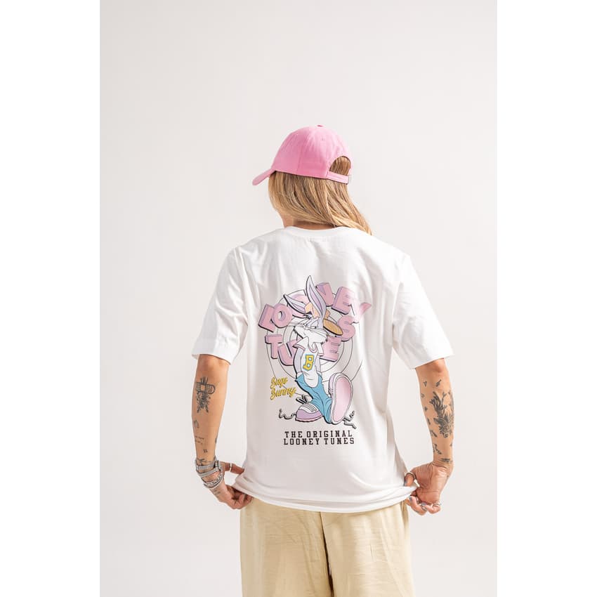 Camiseta Feminina Oversize estampa Pernalonga 100% Algodão Premium