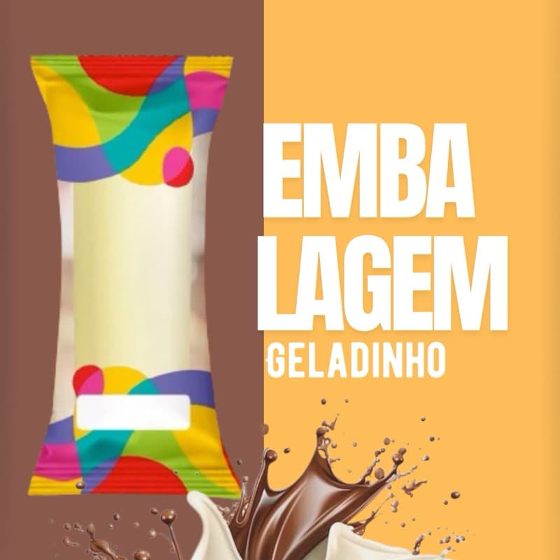 Embalagem Higiênica Geladinho 7x19cm Sacolé Dindin Chup-chup Colorida Escolha a Qtde