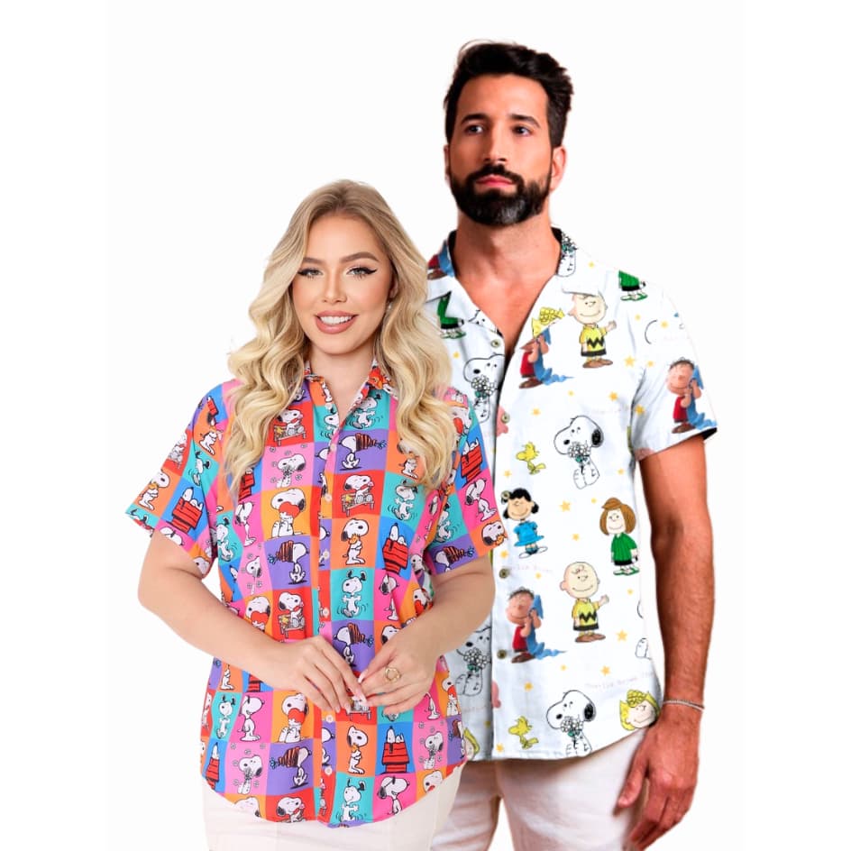 Camisa Camiseta Blusa Social Manga Curta Feminina Estampada Personalizada | Personagem Disney Várias Estampas