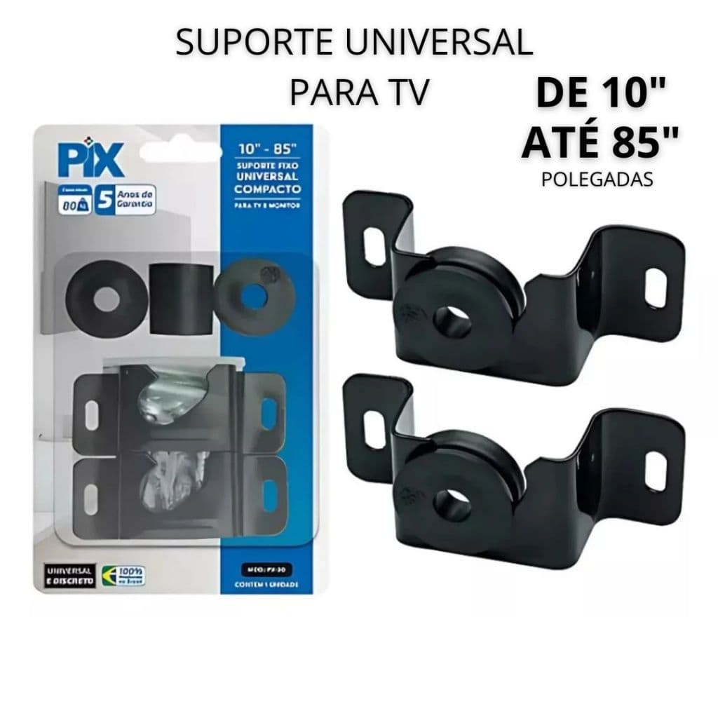 Suporte Universal TV 10 a 85 Polegadas Ideal Para Parede Casas Escritórios Salas Áreas de Lazer