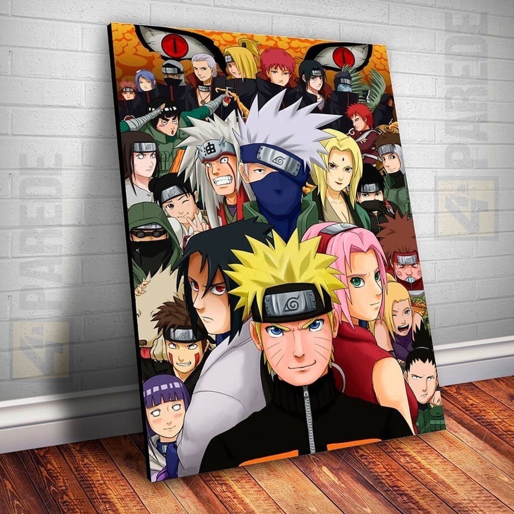 Quadro Decorativo Anime Naruto Personagens Sasuke Sakura Kakashi Jiraya Para Sala Quarto Cozinha