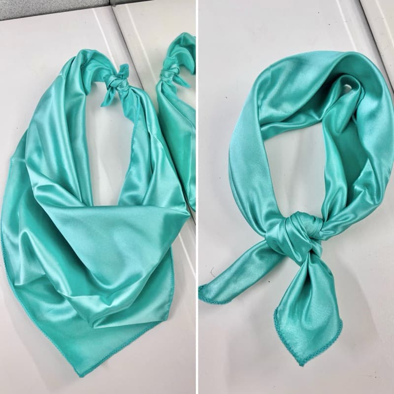 lenço 48x48 cetim verde jade - uniformes/casual