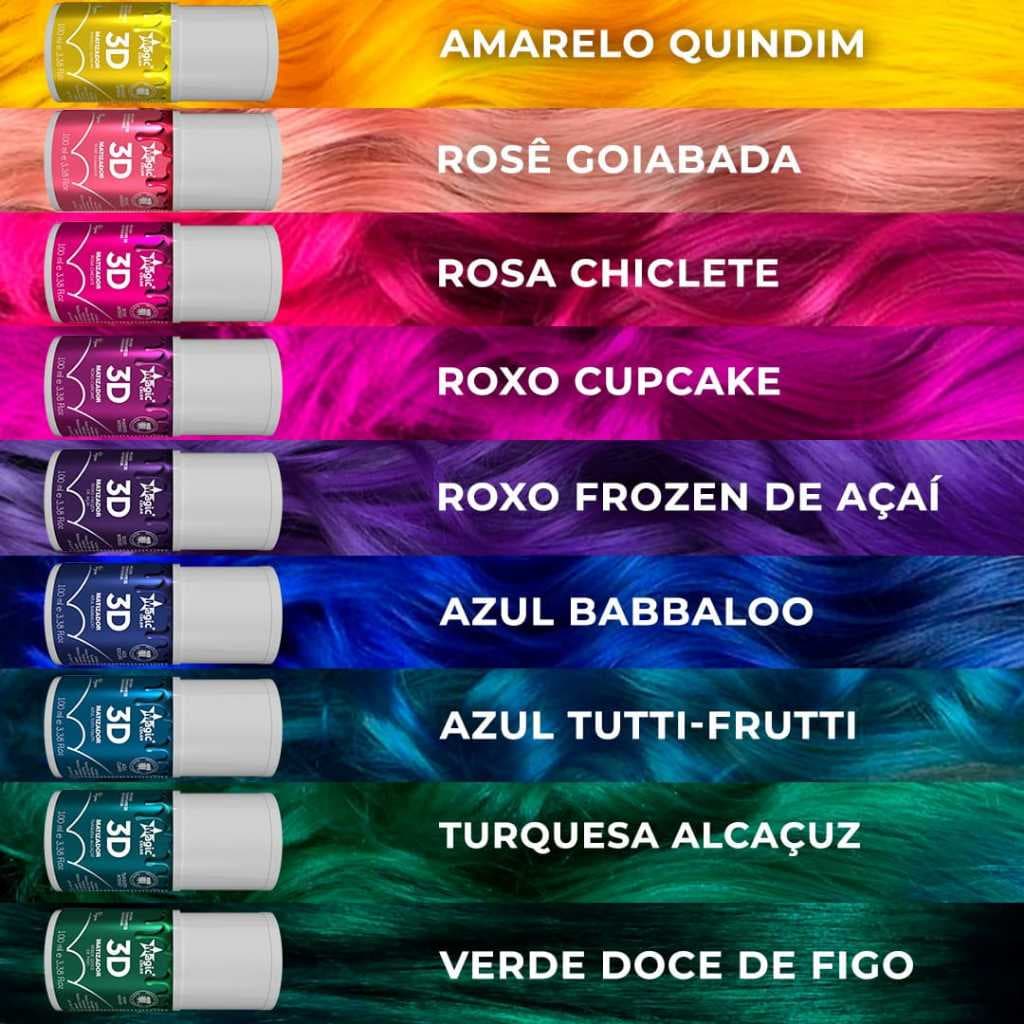 Magic Color 3D Matizador Colorido 100ml Máscara Pigmentante - Escolha Sua Cor Favorita