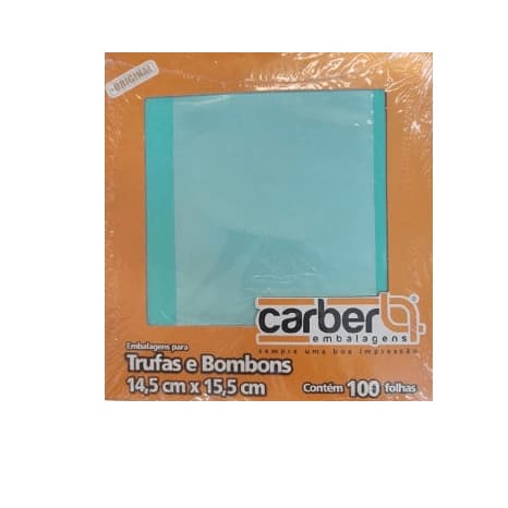Embalagem Para Trufas E Bombons 14,5cmx15,5cm Carber Azul