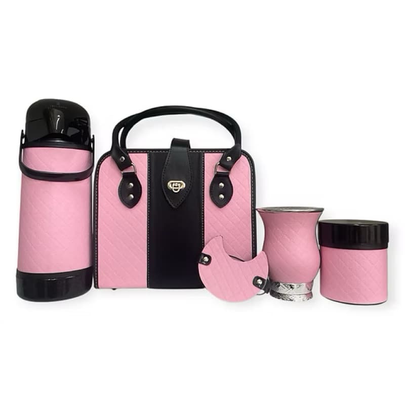 Kit bag nova versão 2025 Cuias.rs 5 peças: mateira,térmica de 1 litro, cuia de porongo, pote de erva