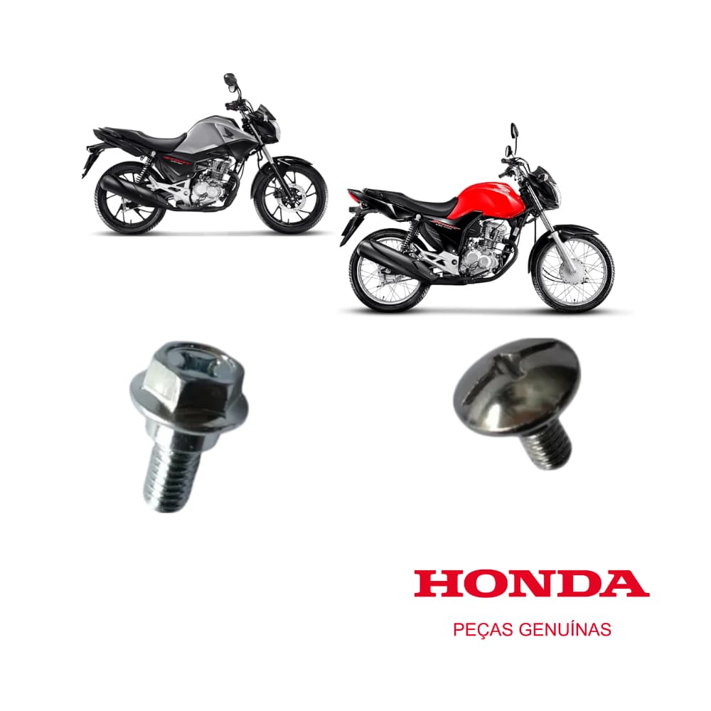 Par Parafuso Tampa Lateral Titan 150 Titan 160  Fan 125 09 á 18 Original Honda
