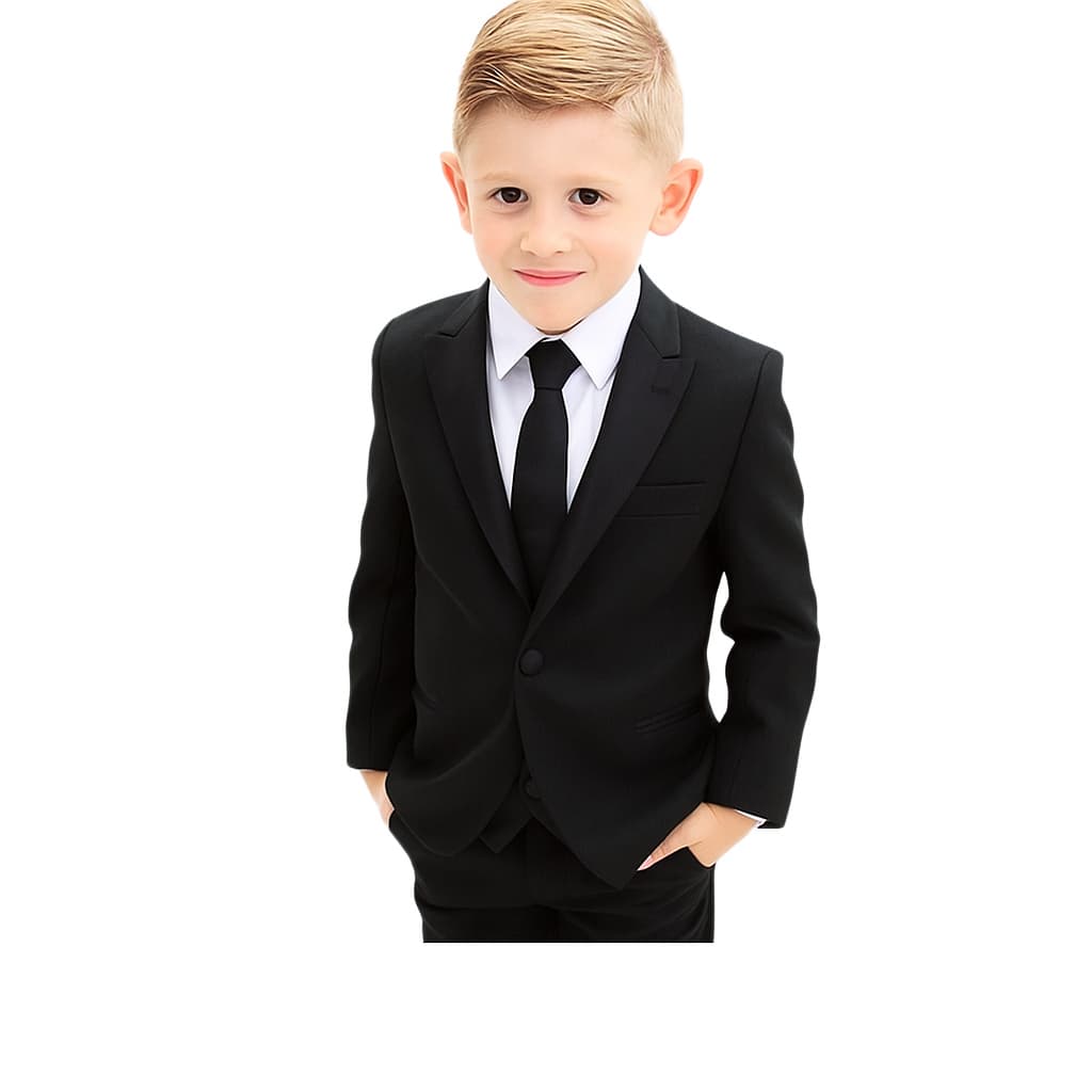 Kit terno Infantil Calça+ Blazer+ Colete + Gravata Social Menino Completo