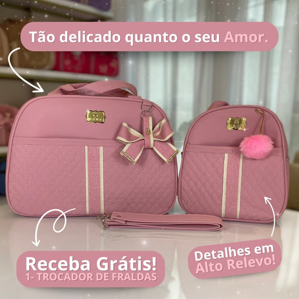 Kit Bolsa Maternidade com Mochila para Bebê 2 peças G+M