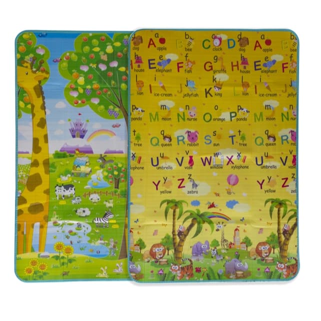 Tapete Infantil de Atividades Dupla face Portátil  Epe Dobrável Com Bag Criança Unissex Girafa 180X120