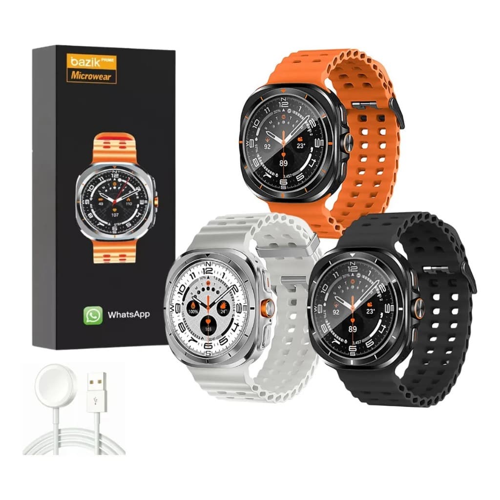 Relógio Smartwatch Masculino Watch Ultra 47mm Tela Amoled NFC Bussola Sports  Lançamento 2025