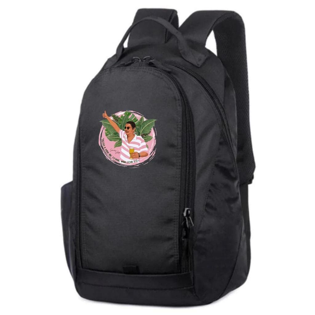 Mochila Top Moderna Espaçosa Universitária Zeca Pagodinho Prova Dágua Reforçada 02 bf