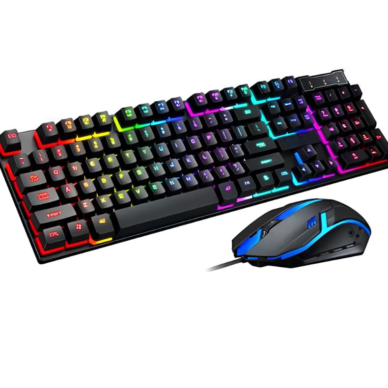 Kit Teclado e Mouse Gamer Com Fio LED Anti Ghosting JP-134 USB