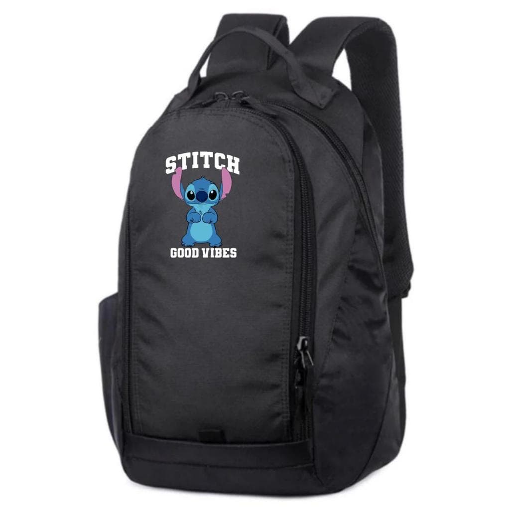 Mochila Bolsa Moderna de Costa Stitch Good Vibe Escolar Infantil Reforçada 02 RK 01