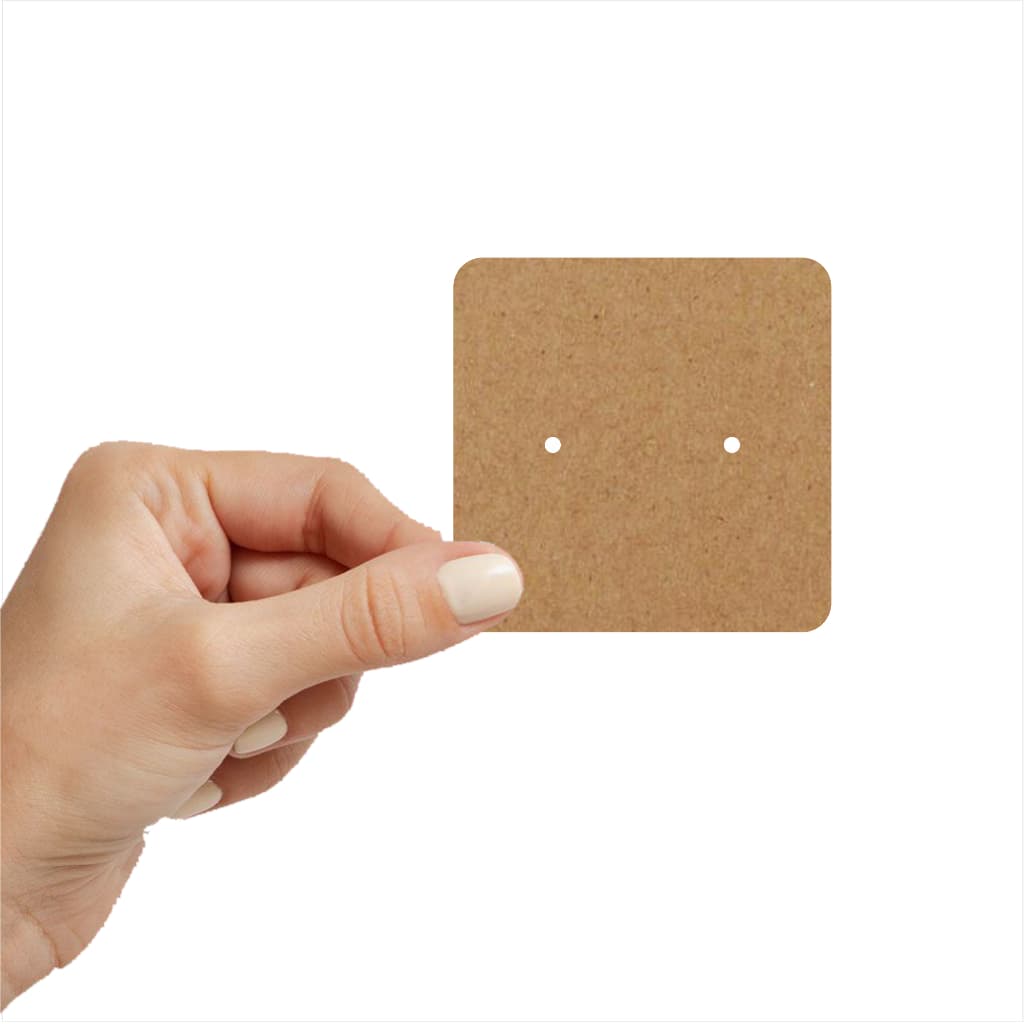 100 Tags Em Kraft - Brinco 4x4 Cm - Sem Personalizacao