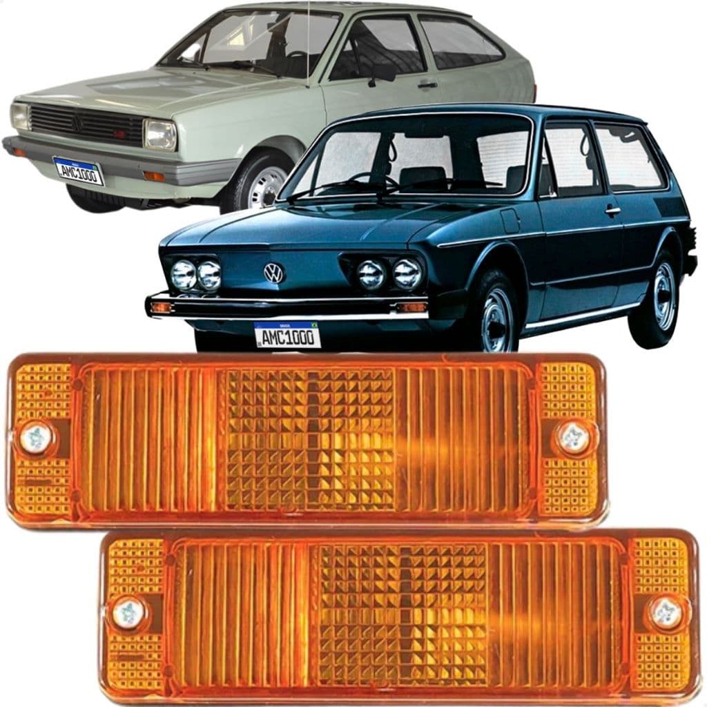 Par Lanterna Dianteira Pisca Gol Saveiro Bx 1980 1981 1982 1983 Brasília 1978 1979 1980 1981 1982 Variant Amarelo