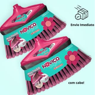 Vassoura Multiuso com cabo Kit 2 Noviça Original Bettanin