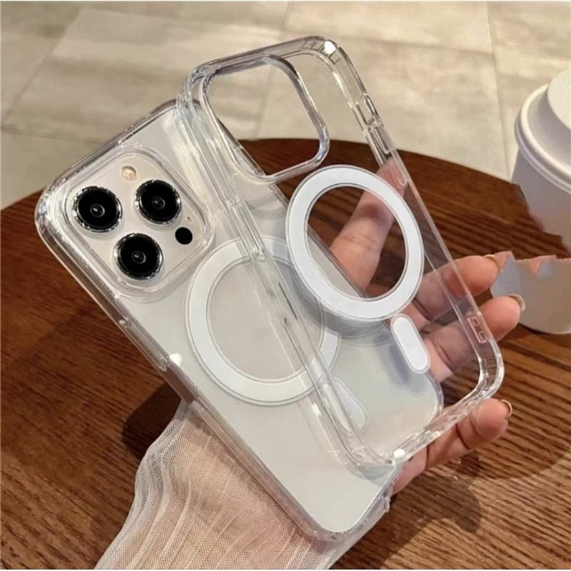 Capinha Magsafe Indução Transparente Iphone 11 12 13 14 15 16 Pro MAX PLUS PRO