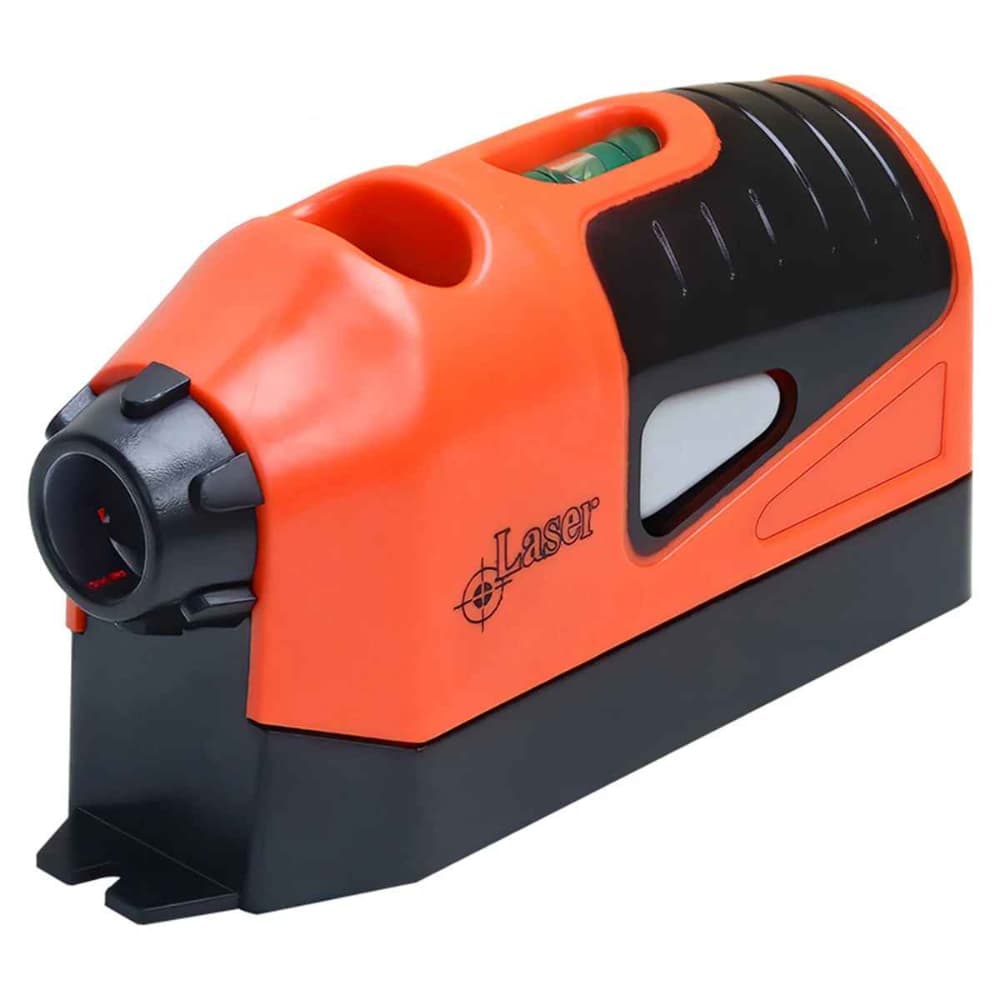 Mini Nível Laser Plástico Com Prumo 2 Bolhas Vertical Portátil Vertical E Horizontal
