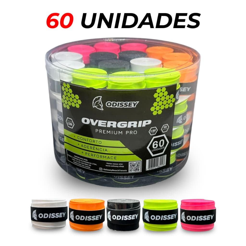 Overgrip 60 Unidades Raquete Tênis Beach Tennis Padel