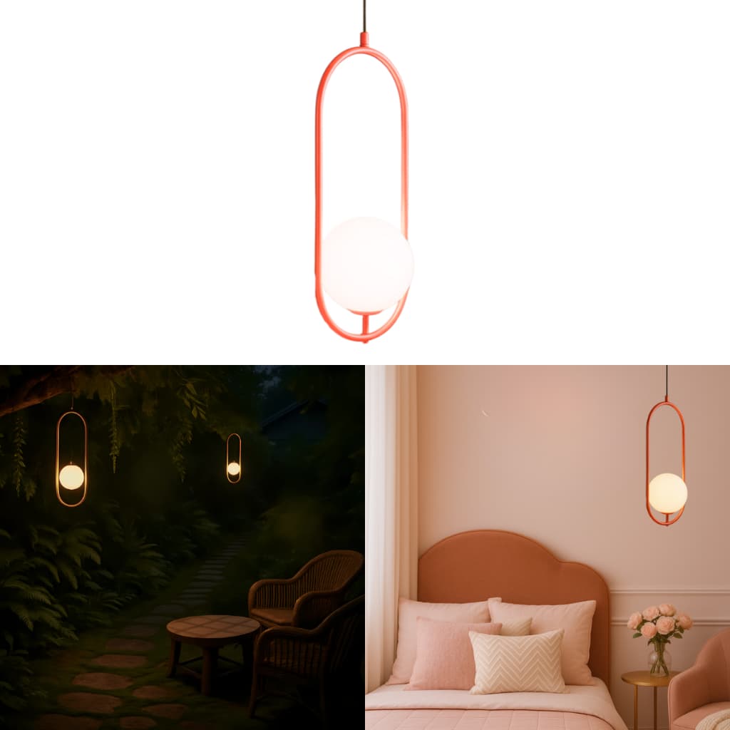Luminaria Led Pendente London Cor Rose