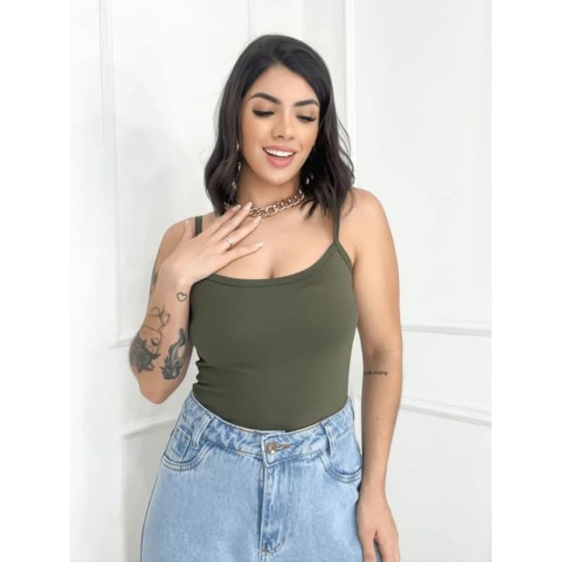 Kit COM 5 Blusa Regata Alcinha Em Malha Sued  E KIT COM 3 PEÇAS