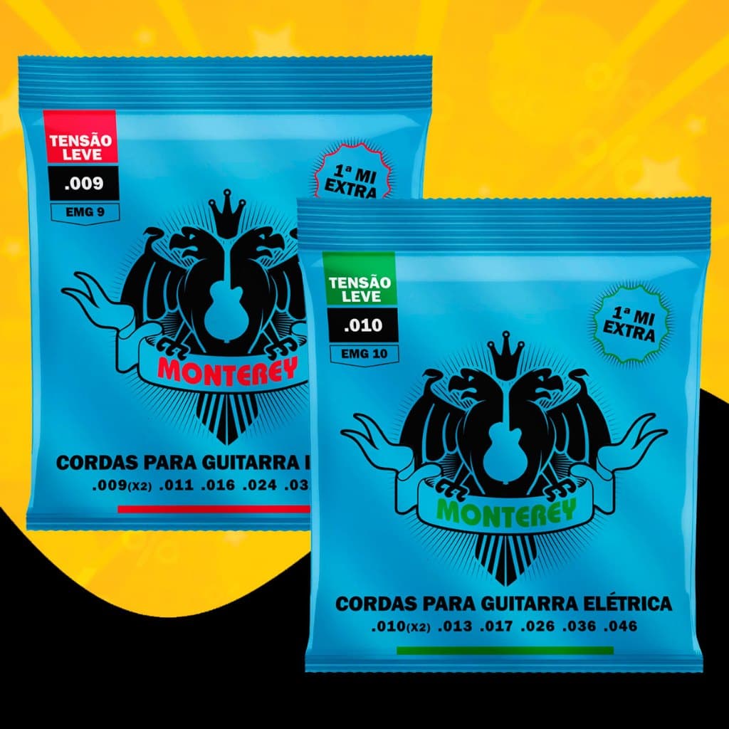 Jogo Cordas Para Guitarra Original Monterey Solez 09 010 EMG9 EMG10 Encordoamento