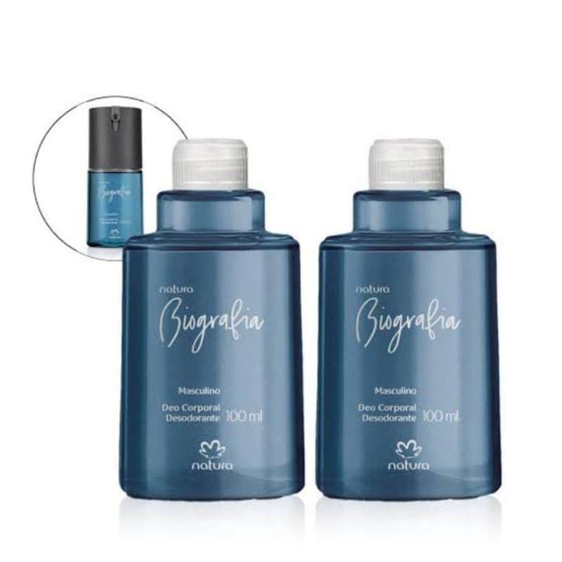 Kit Com 2 Refil De Deo Corporal Biografia Masculino Natura