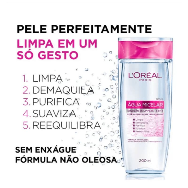 Água Micelar 5 em 1 200ml Loreal