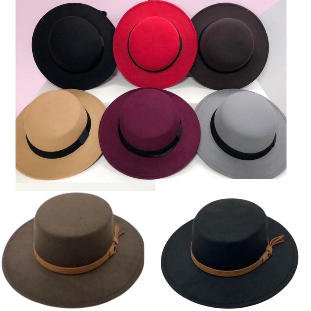 Chapéu Fedora Inverno Feltro Unissex Boater Paris Inverno moda