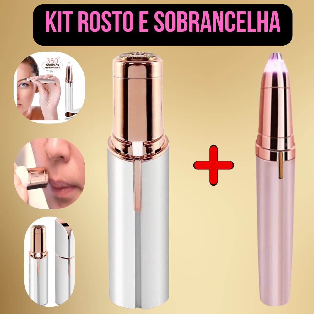 Depilador de Pelos Faciais e Sombrancelhas Portátil Depilador , Nariz  e Rosto com USB Recarregavel