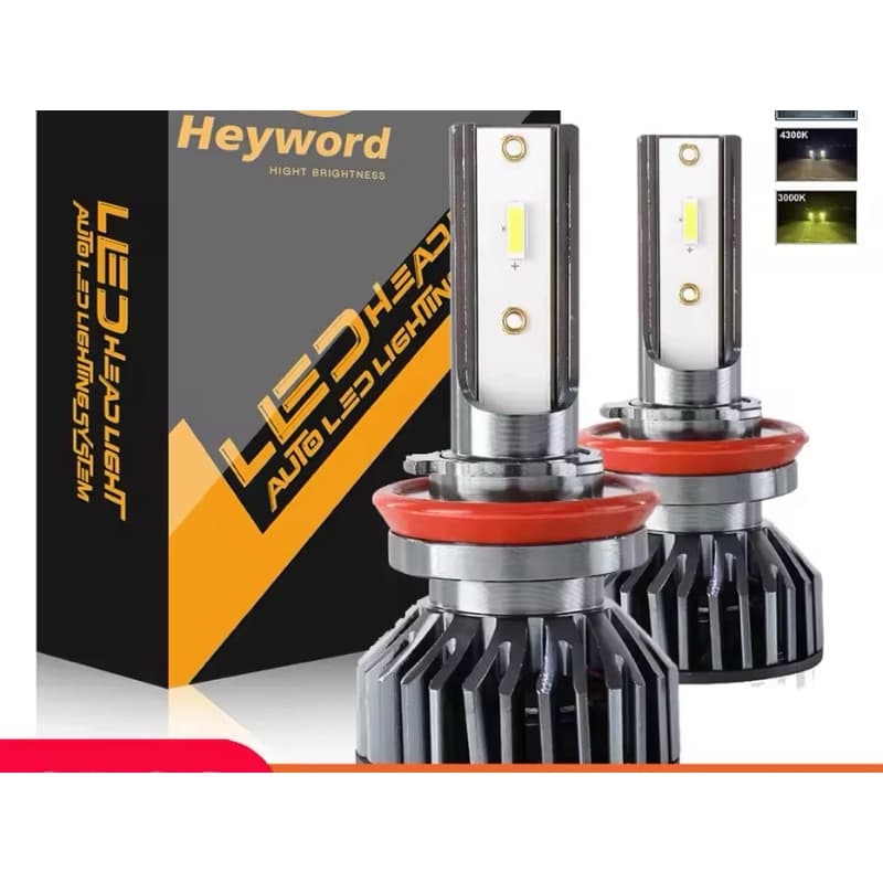 Par de luz de farol de carro l 8000k Farol LED para carro faróis LED H7 e h11 luz LED com ventoinha