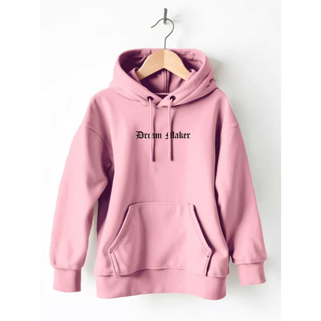 Blusa de Frio Juvenil e Infantil Estampado Dream Maker Com Bolso e Capuz Moda Hip Hop