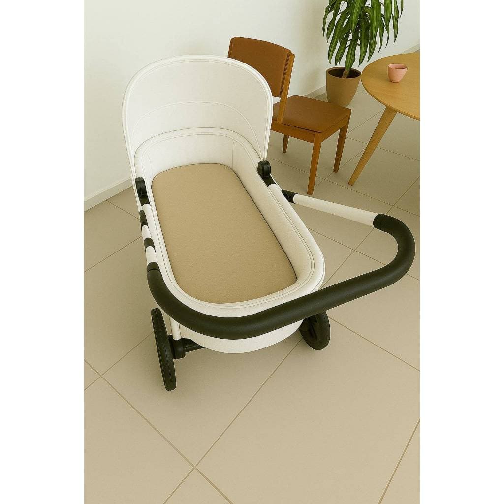 Kit Travesseiro Antissufocante para bebê Branco + Colchão para carrinho Moises Bebê 100% Algodão top