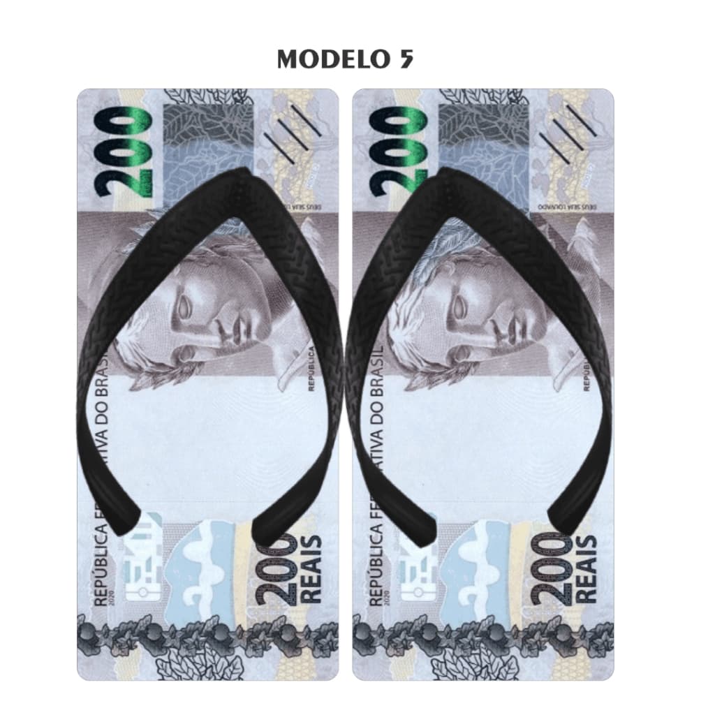 Chinelo Quadrado Nota de Dinheiro | Streetwear Masculino/Feminino
