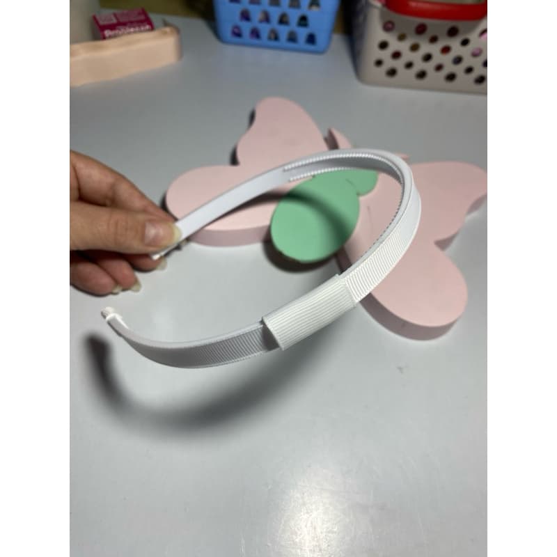 tiara infantil adaptável, tiara para laços, tiara infantil branca