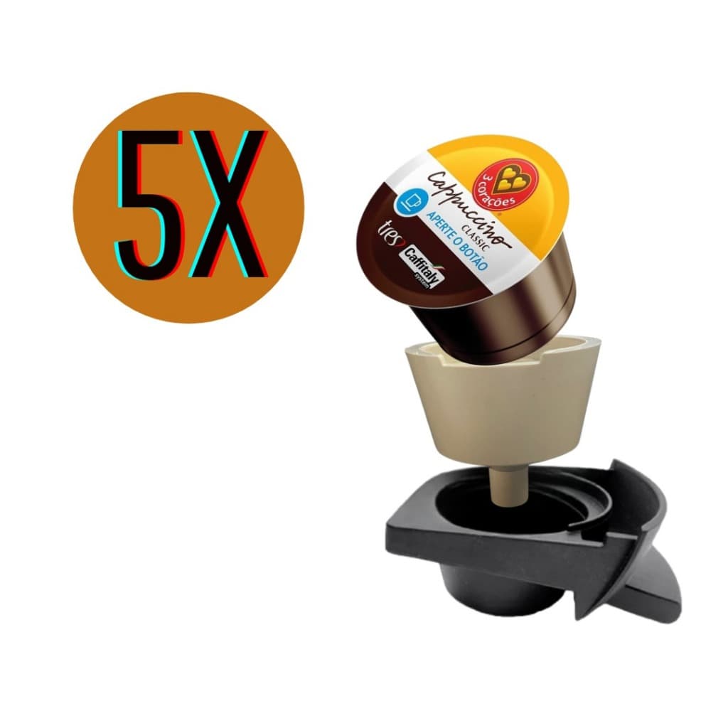 5x Adaptador Cápsulas Três Corações Para Cafeteiras Dolce Gusto