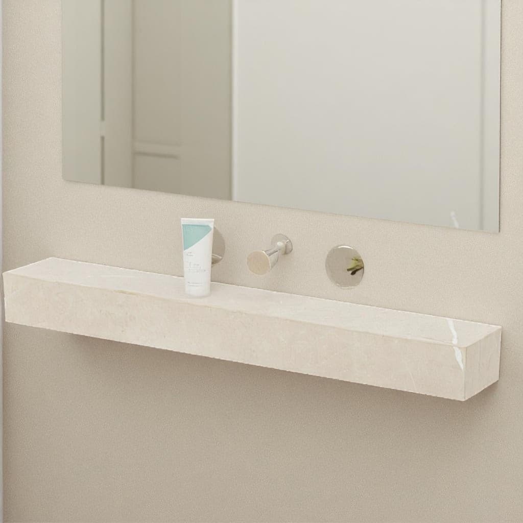 Prateleira Em Porcelanato Gran Pulpis Light Lux Resistente Sala Banheiro Cozinha 100x15x06