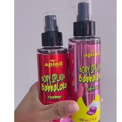 Body Splash Babbaloko Apinil 130ml – Morango ou Tutti-Frutti | Perfume Doce e Refrescante