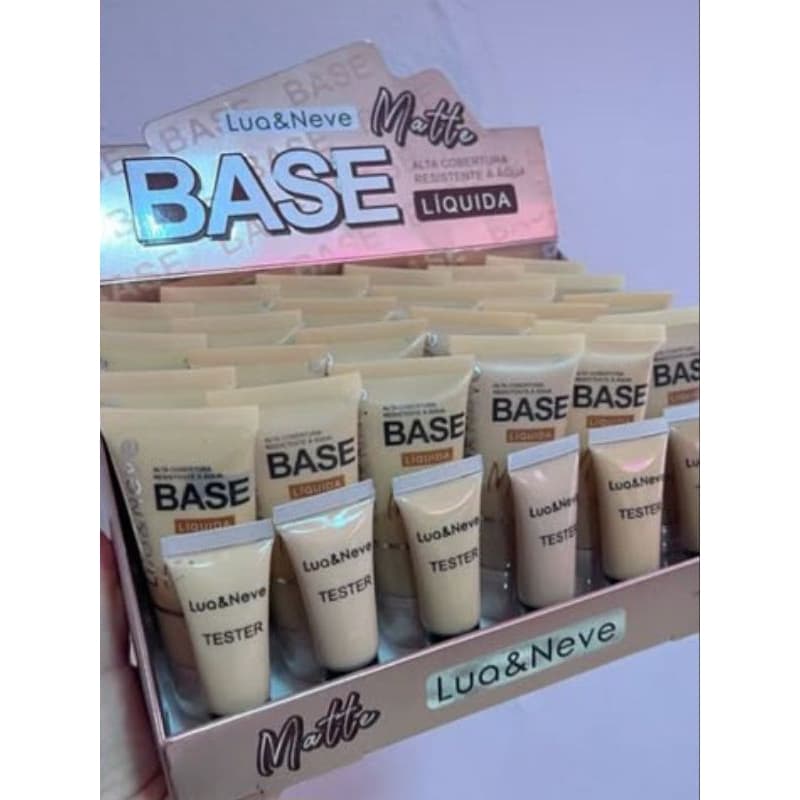 Base Líquida Lua&Neve Matte – Alta Cobertura e Longa Duração | 4 Cores Disponíveis
