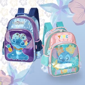 Mochila Escolar Stitch Infantil Original com Chaveiro Resistente e Espaçosa Lançamento Poucas Uni